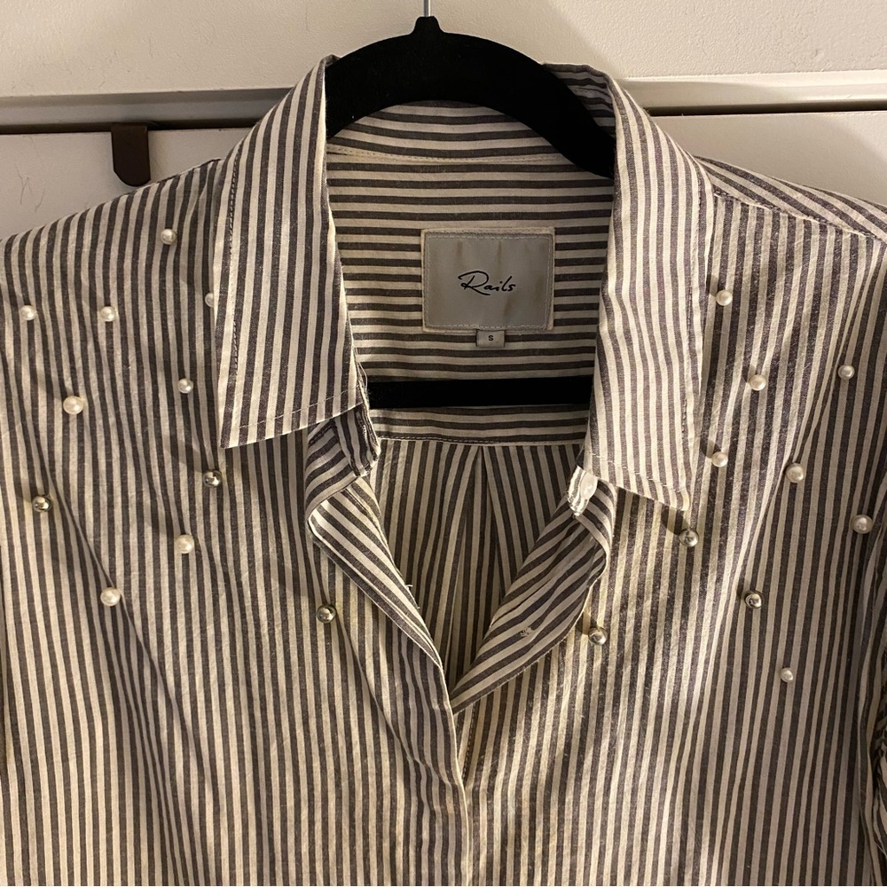 Rails Button Down With Pearls - image 3
